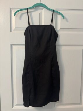 SHEIN Black Spaghetti Strap Mini Dress